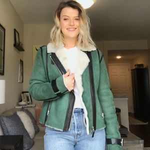 Modern style fur lined jacket